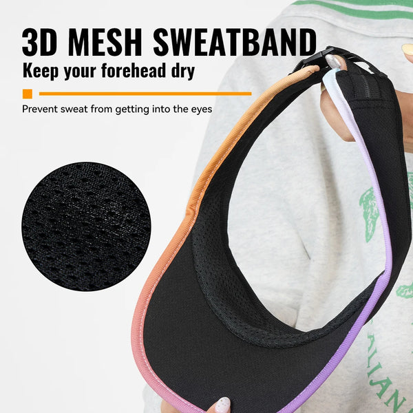 WRELS Sun Visor Hat Summer Breathable UV Protection Running Empty Top Hat Outdoor Sports Quickly Dry Cool Tennis Sun Cap