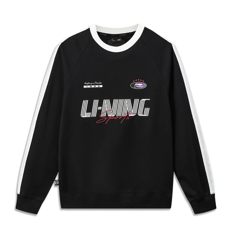 អាវយឺតបុរស Li-Ning រចនាបថកីឡា LN COOL មានផាសុកភាព រលុង ទាន់សម័យបែបបុរាណ អាវយឺត LiNing បុរាណ ធម្មតា AWDW549