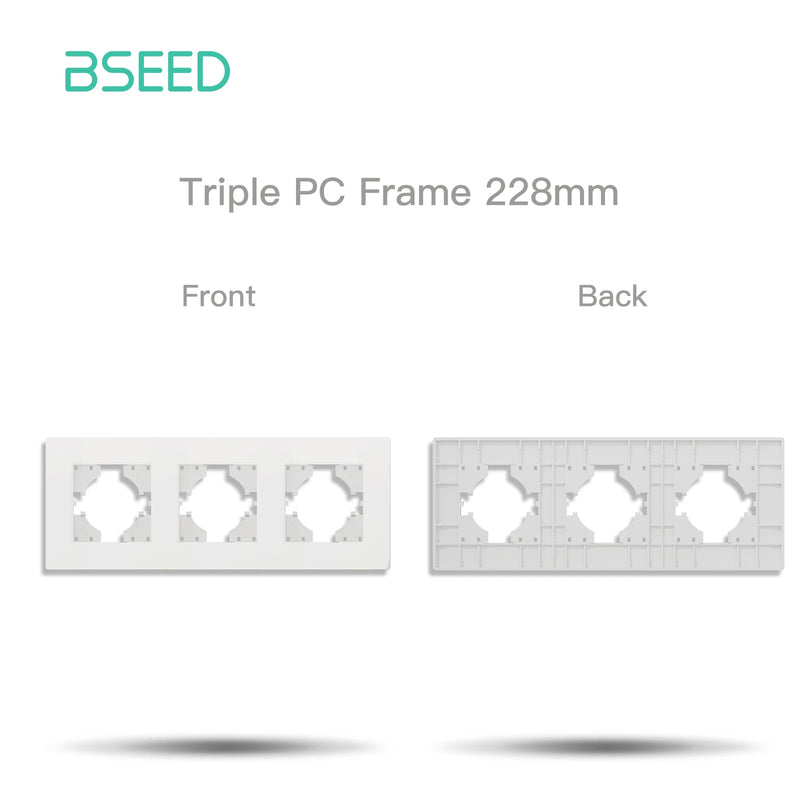 BSEED Wall Button Switch 1/2Gang USB Type-C Wall Socket Module Part Internet TV Telephone Socket Plastic Frame DIY Function Part