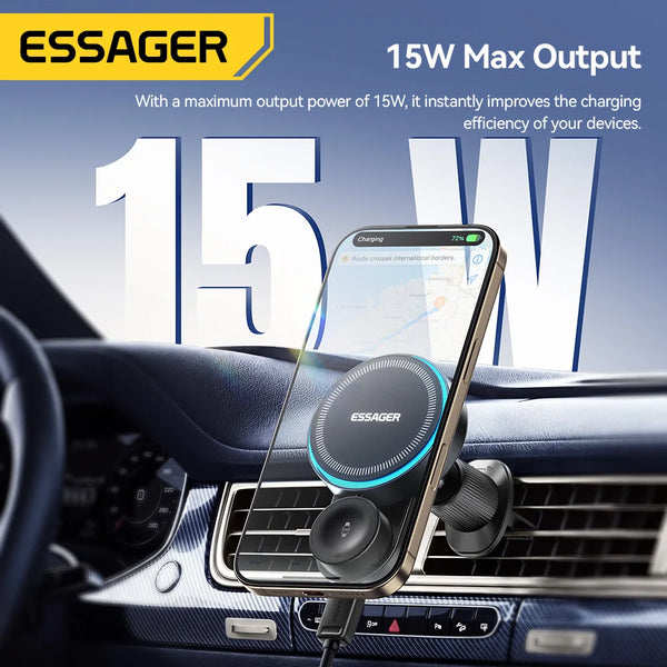 ឆ្នាំងសាកឥតខ្សែ Essager 2 in 1 ជាមួយខ្សែសាកនាឡិកា 15W សម្រាប់ iPhone 17 16 Pro Max Watch