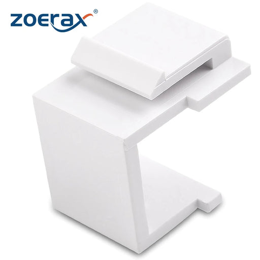 ZoeRax 30-Pack Blank Keystone Jack Inserts for Keystone Wall Plate and Patch Panel, White