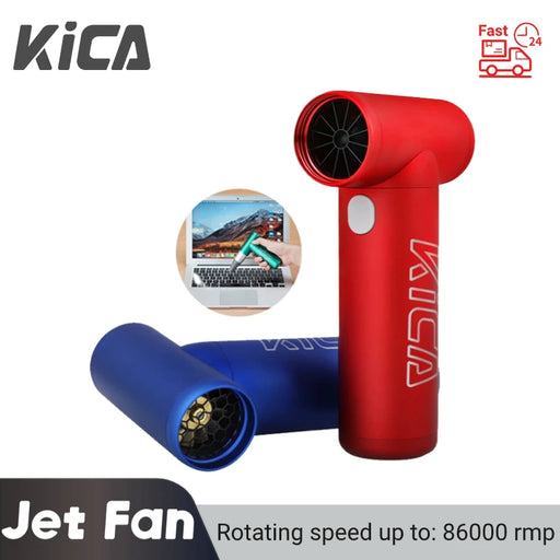 KICA Jetfan Portable Air Blower Mini Turbo Fan Rechargeable Keyboard Cleaner Compressed Air Duster for Computer PC Car Camera