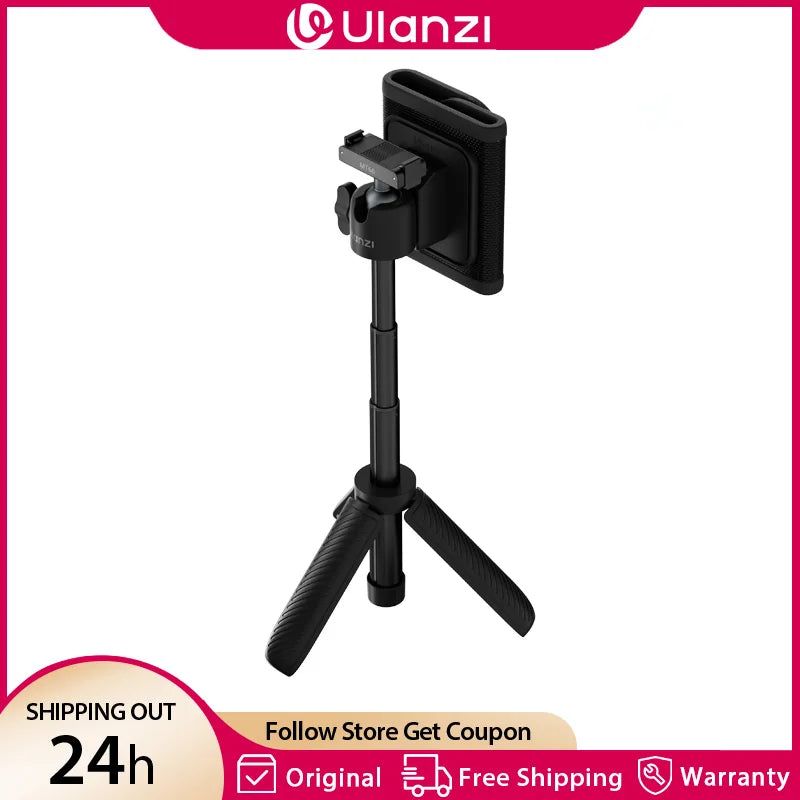 ជើងទ្រកាមេរ៉ា Ulanzi MT66 Mini សម្រាប់កាមេរ៉ា DJI Action 6 Nano Go Ultra Action ដែលអាចទ្របានជាមួយទំពក់ និងរង្វិលសម្រាប់ដាក់ក្នុងកាបូប