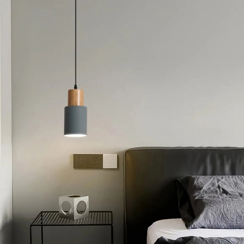 JOYINLED Macaron Chandelier Bedroom Bedside Lamp Modern Nordic Restaurant Ssingle Head Small Bar Counter Small Chandelier LED