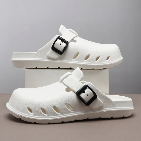 Summer Mens Cover Toes Sandals Men Breathable Soft Rubber Sandals Slippers Lightweight Big Size 46 47