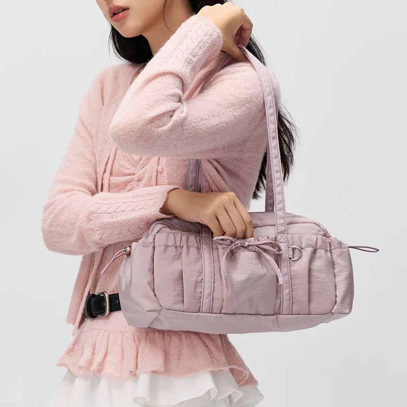 Semir Women Shoulder Bag Lightweight Cylinder Shape Bow Detail Underarm Urban Casual Daily Carry Bag Daily Wear 2026