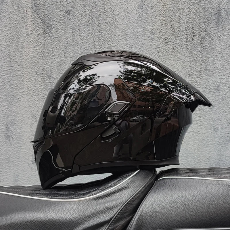 2024 New Motorcycle Helmet DOT Certified Double Lens Open Face Helmet Safety Modular Flipped Helmet with Sunshade