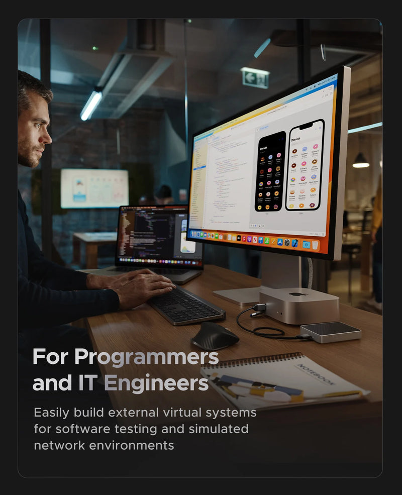ORICO 40Gbps USB4 Portable NVMe 40Gbps Ultra Fast External SSD Drive PCIe4.0 NVME Up to 3800MB/s Compatible Thunderbolt 3/4