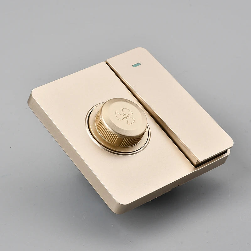 Electric Fan Stepless Knob Speed Control Switch, Ceiling Fan Governor, Light Switch with Speed Control, Switch Control Fan