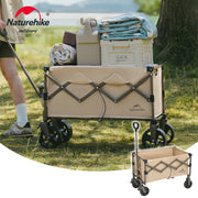 Naturehike 2026 Camping Wagon Folding Cart Trolley Large Capacity Outdoor Picnic Wheelbarrow Extendable Handcart Travel Supplies