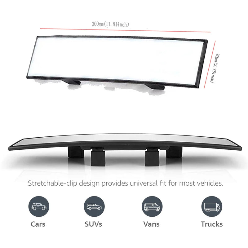 SEAMETAL Universal Anti glare Wide Angle Convex Rearview Mirror Car Interior Rear View Baby Child Seat Watch Sun Visor Goggle