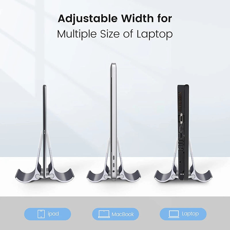 ORICO Aluminum Vertical Laptop Stand Gravity Locking Holder Desktop Notebook Stand Tablet Stand for Storage MacBook Dell Samsung