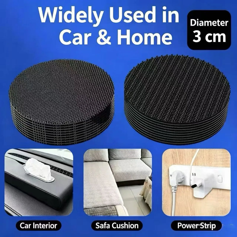 Double-Sided Adhesive Velcro Car Floor Mat Invisible Fixed Sticker Anti-Slip High Temperature Resistant Auto Interior Accessory