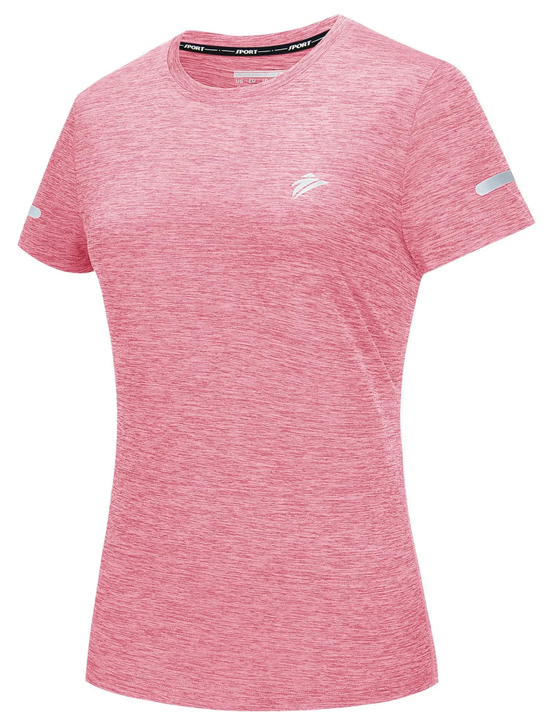TACVASEN Elastic Moisture Wicking Summer T-shirts Women's Casual T-shirts Crew Neck Workout Running Shirts Sports Tee Gym Tops