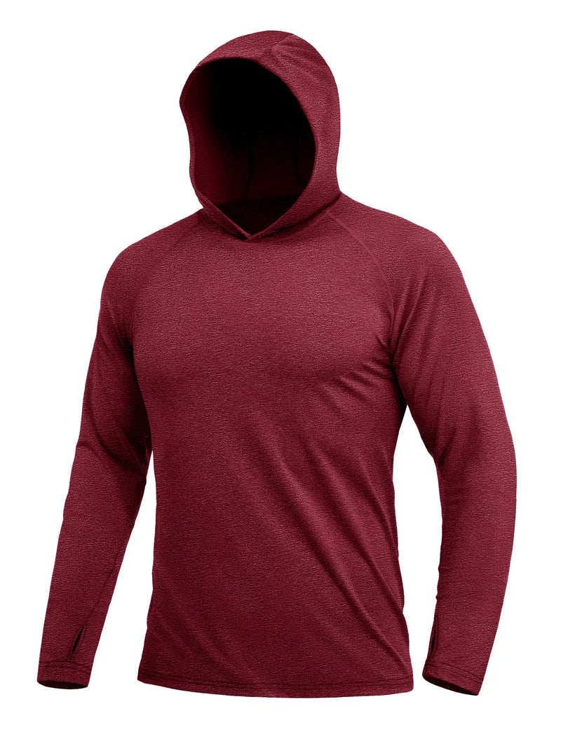 TACVASEN UPF 50+ Sun Protection Hoodie Shirts Men's Long Sleeve T-shirts Lightweight Quick Dry Pullovers Swim Fishing Tee Tops