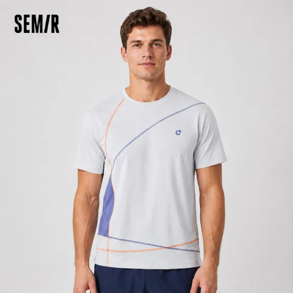 អាវយឺត Semir សម្រាប់បុរសនិងស្ត្រី ឆ្នាំ២០២៦ បោះពុម្ពលើអាវយឺតកមូល ពណ៌ស្រាល ស្ទីលកីឡា ក្រៅផ្ទះ ធម្មតា ទន់