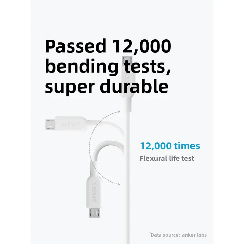 ខ្សែសាកទិន្នន័យ ANKER 3-in-1 Apple Data Cable MFi Certification 6s ស័ក្តិសមសម្រាប់ថេប្លេត Android និង iPhone ខ្សែសាក 1-to-3