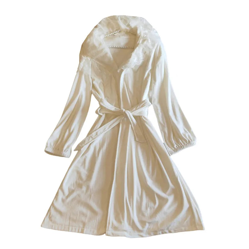 Fashion Women's Pajamas Robes Hooded Island Velvet Thicken Warm Robe Women's Wedding Dresses Winter Sleepwear Bathrobe Female