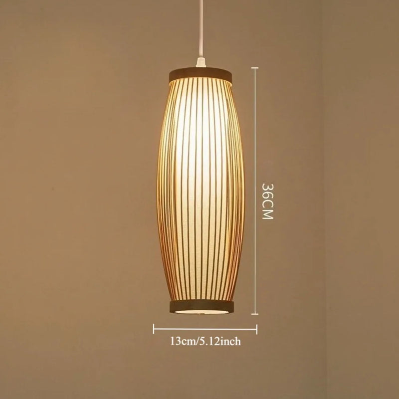 JOYINLED Bamboo Lantern Pendant Lamp Natural Rattan Wicker E27 Chandeliers Hand Woven Lampshades Lighting Fixtures Hanging Light