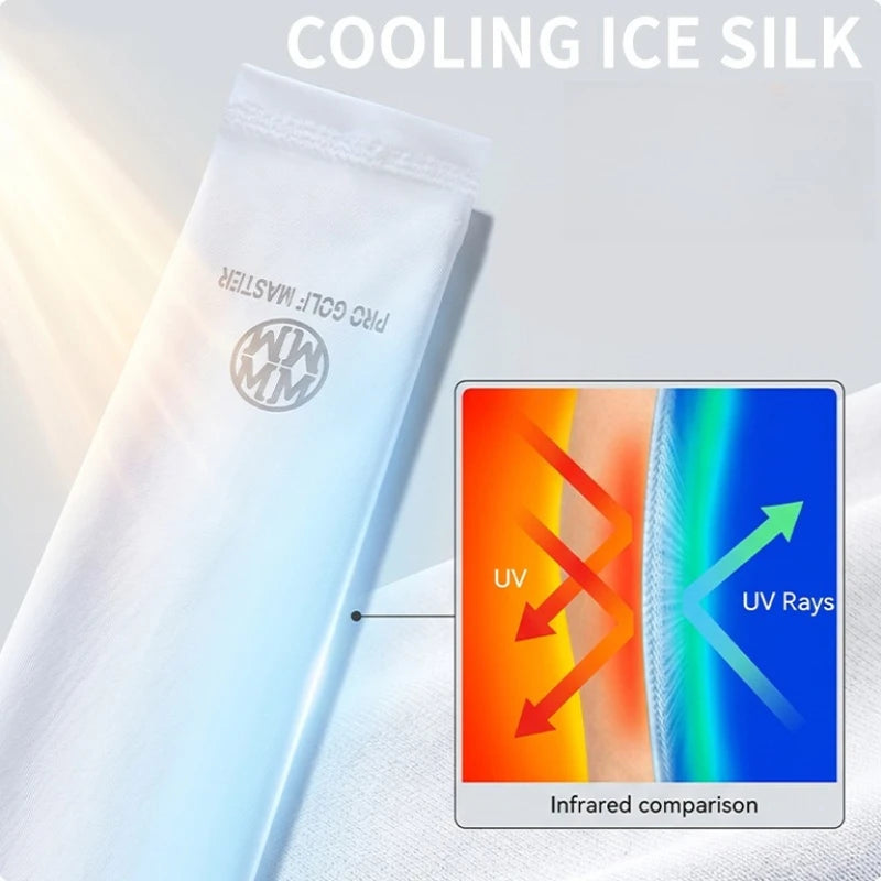 PGM Golf Women's Ice Silk Sunscreen Sleeve for Summer Thin, Breathable and Cool Outdoor UV Protection XT013