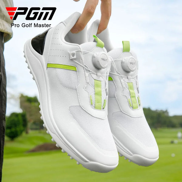 PGM Golf Shoes Men's Summer Sports Shoes Comfortable Cushioning Knob Lace Breathable Anti Slip XZ462