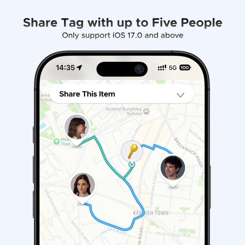 UGREEN Smart Bluetooth Tracker, Keys Finder Item Locator SmartTag Up to 2 Year Battery Phone Finder For Apple Find My (Only IOS)