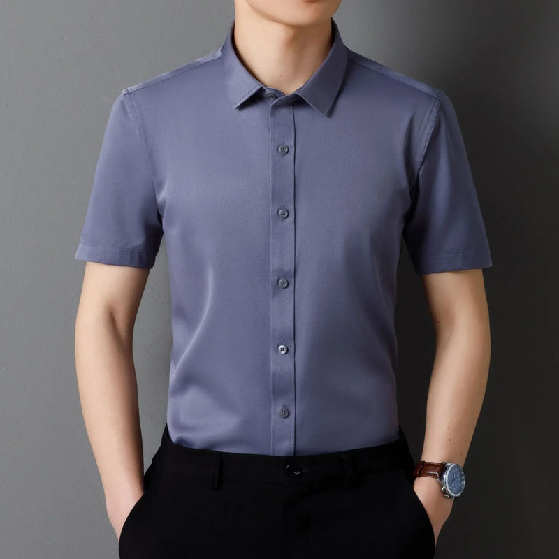 Deep Purple Men's Dress Shirt, Perfect for Weddings, Parties, Business Events, and Performances. White,Black,Blue,Red,Gray,Pink.