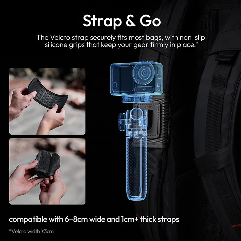 ជើងទម្រ Ulanzi MT66 ClipMate Mini Tripod Stand Seflie Stick សម្រាប់កាមេរ៉ា Insta 360 Dji Action ជាមួយក្បាលបាល់ 360° ទម្ងន់អតិបរមា 1kg