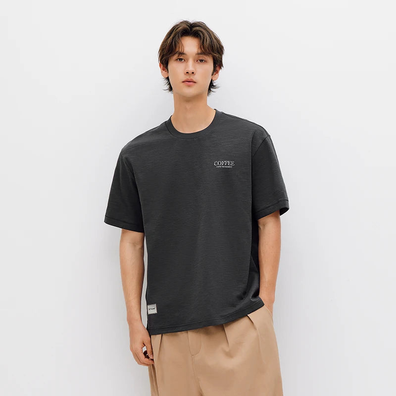 Semir Unisex Tshirt Linen Like Texture Short Sleeve Fun Graphic Print Summer 2026 Trendy Everyday Casual Style Top