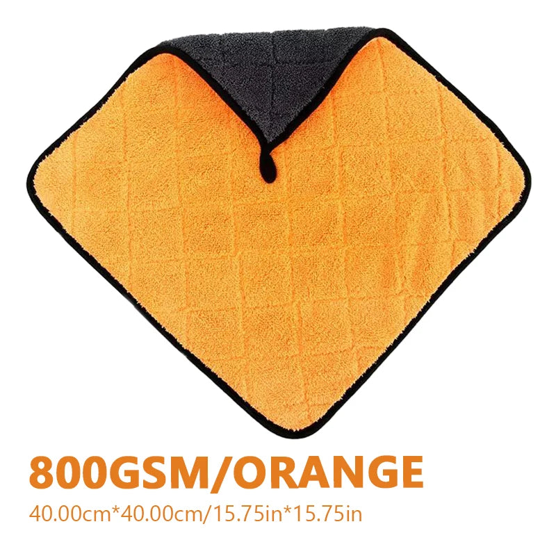 SEAMETAL Microfiber Cleaning Towel 800GSM Ultra Soft Car Wash Towel Drying Cloth Strong Water Absorption for Car Accessories