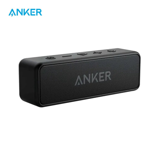 Anker Soundcore 2 Portable Wireless Bluetooth Speaker Better Bass 24-Hour Playtime 66ft Bluetooth Range IPX7 Water Resistance
