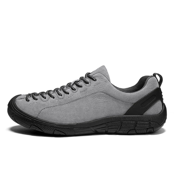 Brand Men's Suede Leather Hiking Shoes Non Slip Outdoor Trekking Walking Sneakers Protective Toe Cap Casual Work Shoes