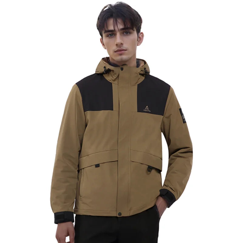 HUMTTO Waterproof Winter Men's Jacket Keep Warm Camping Hiking Jackets Sports Hunting Jackets Outdoor Autumn Windbreaker Coats