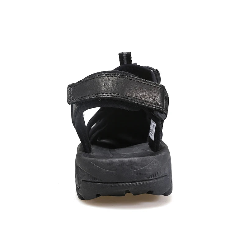 HUMTTO Summer Beach Sandals Men Outdoor Water Sneakers Leather Hiking Camping Climbing Aqua Shoes Breathable Sandals for Mens