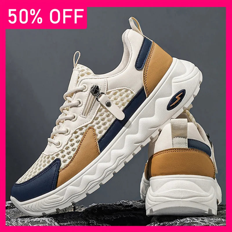 Men Sports Shoes Summer Breathable Outdoor Running Soft Soled Anti Slip Tennis Shoes New Lightweight Mesh Casual Shoes for Men