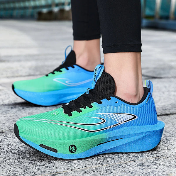 Men Women sneakers Four seasons couples outdoor racing casual running shoes breathable lightweight Thick sole speed sports shoes