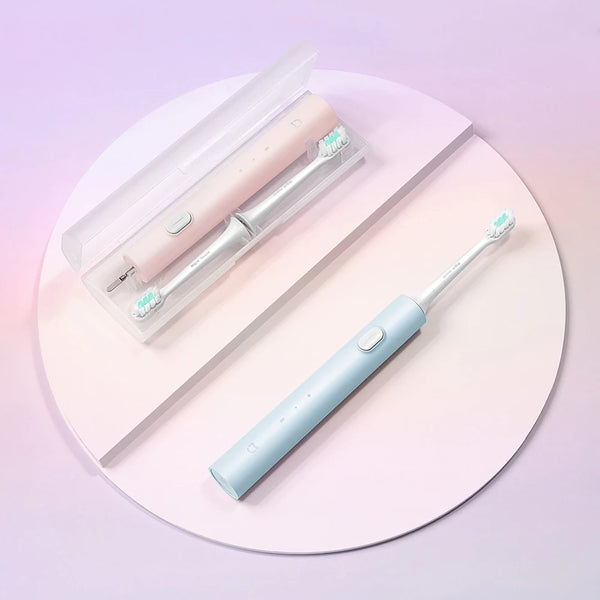 ច្រាសដុសធ្មេញអគ្គិសនី MIJIA T200/T200C Sonic, ថ្ម USB-C 25 ថ្ងៃ, ការពារទឹក IPX7, របៀប 2, ក្បាលច្រាស 2, ច្រាសដុសធ្មេញធ្វើឱ្យស