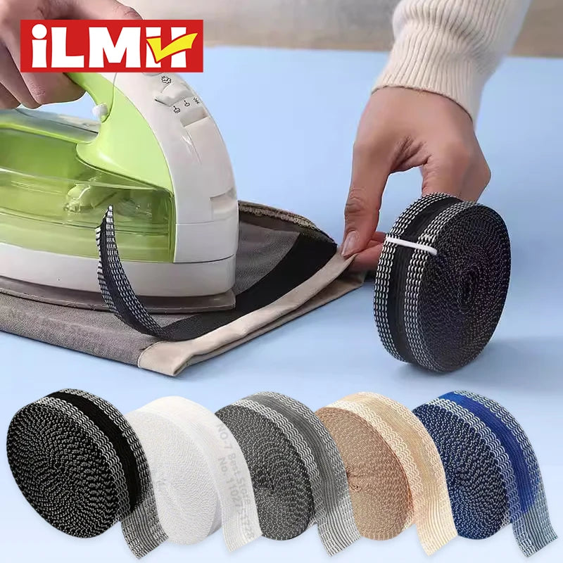 កាសែតស្អិតជាប់នឹងគែមខោ iLMH មិនចាំបាច់ដេរដែក បន្ទះបិទគែមខោ DIY សម្រាប់ជួសជុលសម្លៀកបំពាក់ខោខូវប៊យរហ័ស