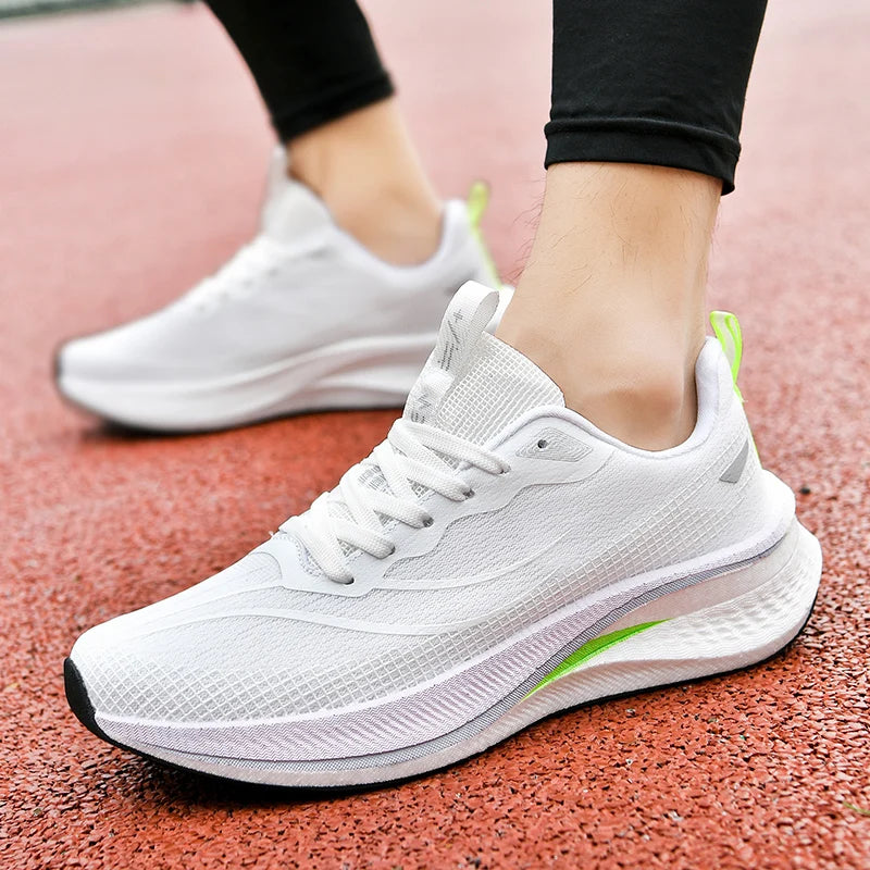 Men's casual sneakers four season new light breathable racing running shoes wear resistant students soft sole speed sports shoes