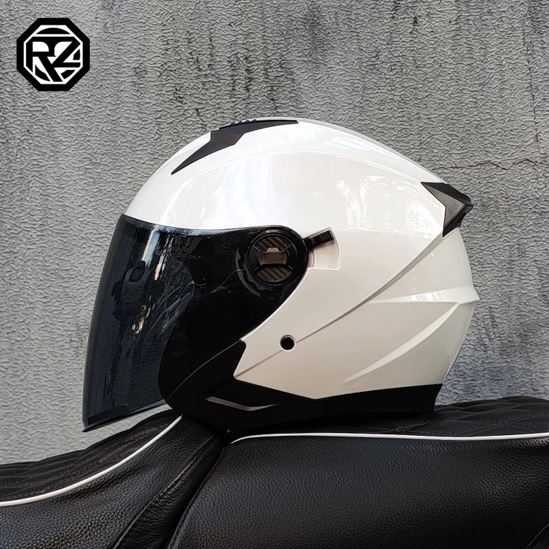 ORZ Motorcycle half Helmets Dual Lens Scooter Moto Helmet Casco village Riding capacete de moto motocross Helmets