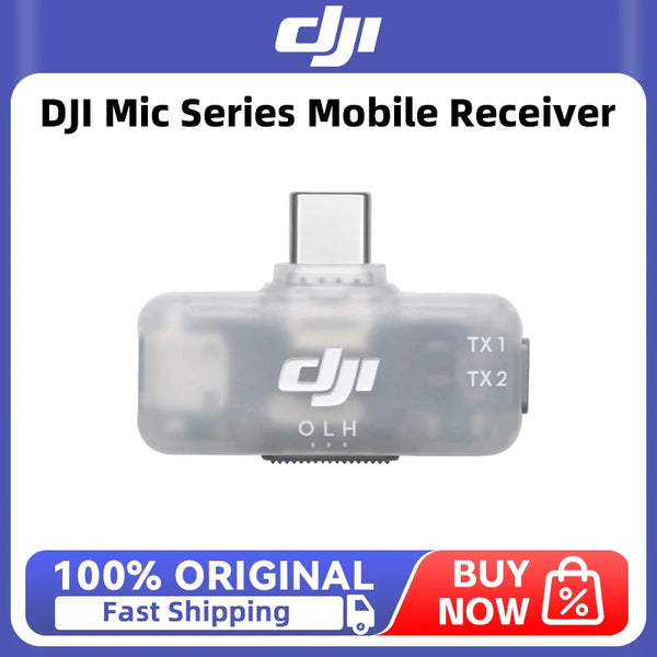 DJI Mic Series Mobile Receiver Supports Mic Mini, Mic 2, and Mic 3 mixed connection Original Accessories in Stock