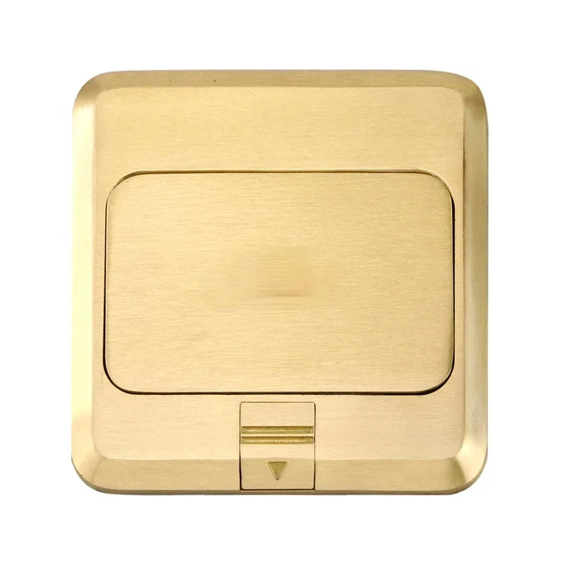 All copper and gold slow pop-up floor socket 16A Russian and Spanish international universal power socket, desktop socket