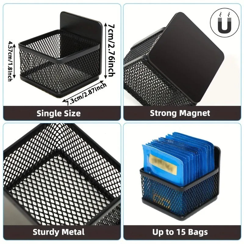 1PC Large capacity metal tea bag storage rack for placing storage rack,tea room,office pantry,, three colors choose from