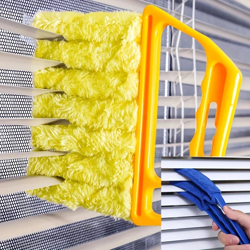 1pc Blind Cleaner Kit,Microfiber Reusable Washable Household Tool,for Vents Windows Curtains,with Crevice Brush,cleaning brush