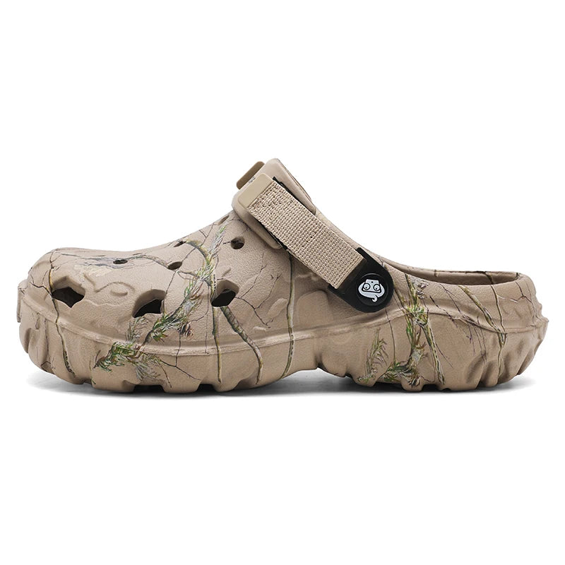 Wide Toe Beach Sandals for Men Holes Shoes Breathable Summer Rubber Slippers Garden Shoes Clogs Lightweight Big Size 49 50 51