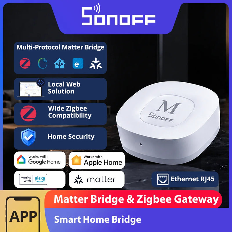 SONOFF Zigbee Gateway Bridge Max Smart Home Bridge-M Home Assistant Integration Cross Ecosystems Work with Matter