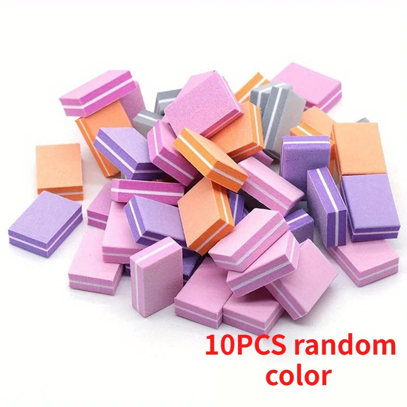 5/10pcs Mini Nail Buffing Blocks, Dual-Sided Sanding Files, Polishing Manicure Pedicure Tools, for Shaping And Smoothing