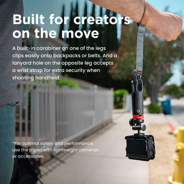 JOBY HandyPodᵀᴹ HD03 ឈុតពង្រីកជើងកាមេរ៉ាសម្រាប់ស្មាតហ្វូនកាមេរ៉ាសកម្មភាព DSLR ជើងកាមេរ៉ា 5 ផ្នែកជាមួយក្បាលបាល់ 360° សម្រាប់ Vlog