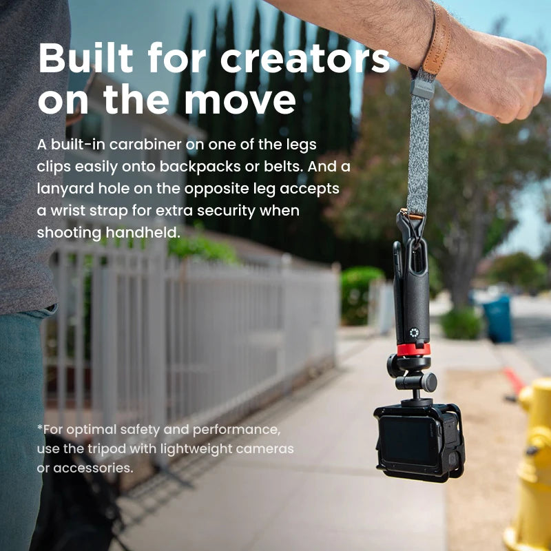 JOBY HandyPodᵀᴹ HD03 ឈុតពង្រីកជើងកាមេរ៉ាសម្រាប់ស្មាតហ្វូនកាមេរ៉ាសកម្មភាព DSLR ជើងកាមេរ៉ា 5 ផ្នែកជាមួយក្បាលបាល់ 360° សម្រាប់ Vlog