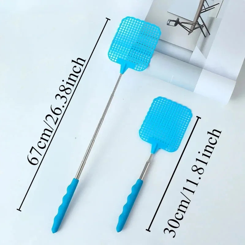 1/2pcs Mini Retractable plastic fly swatter,suitable for home kitchen,outdoor garden,easy to use ,perfect for eliminating flies.